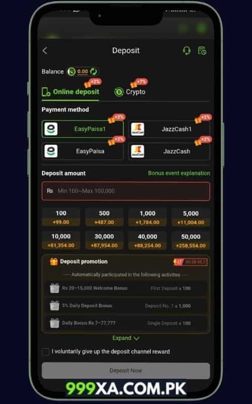 Deposit Process and Payment Methods